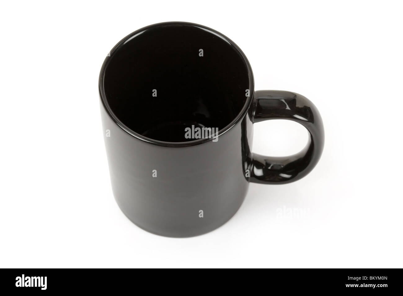 Tazza nera close up shot Foto Stock