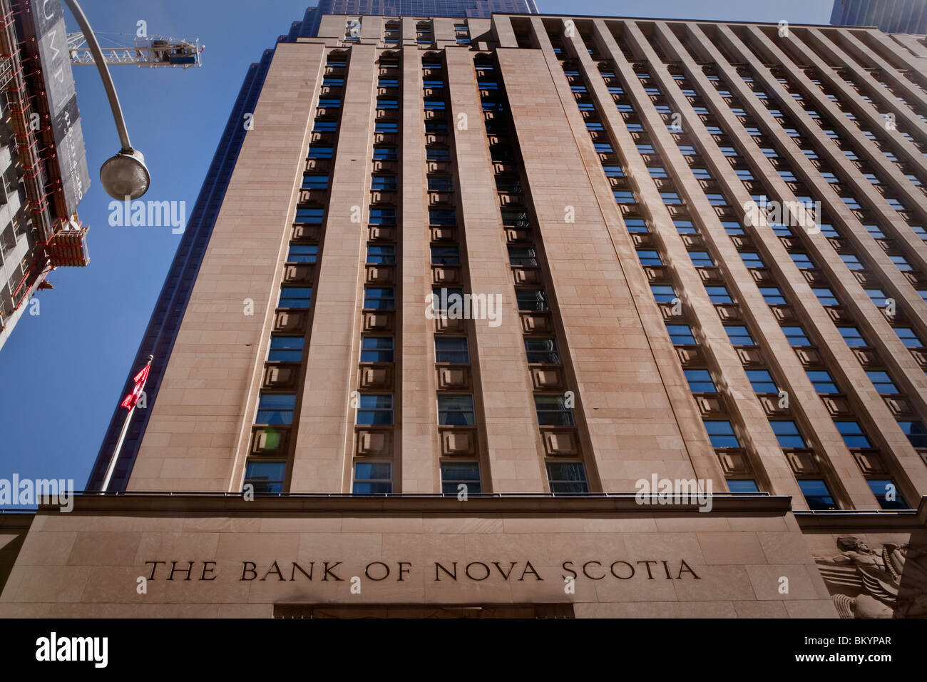 Banca di Nova Scotia uffici è visto a Toronto il quartiere finanziario Foto Stock