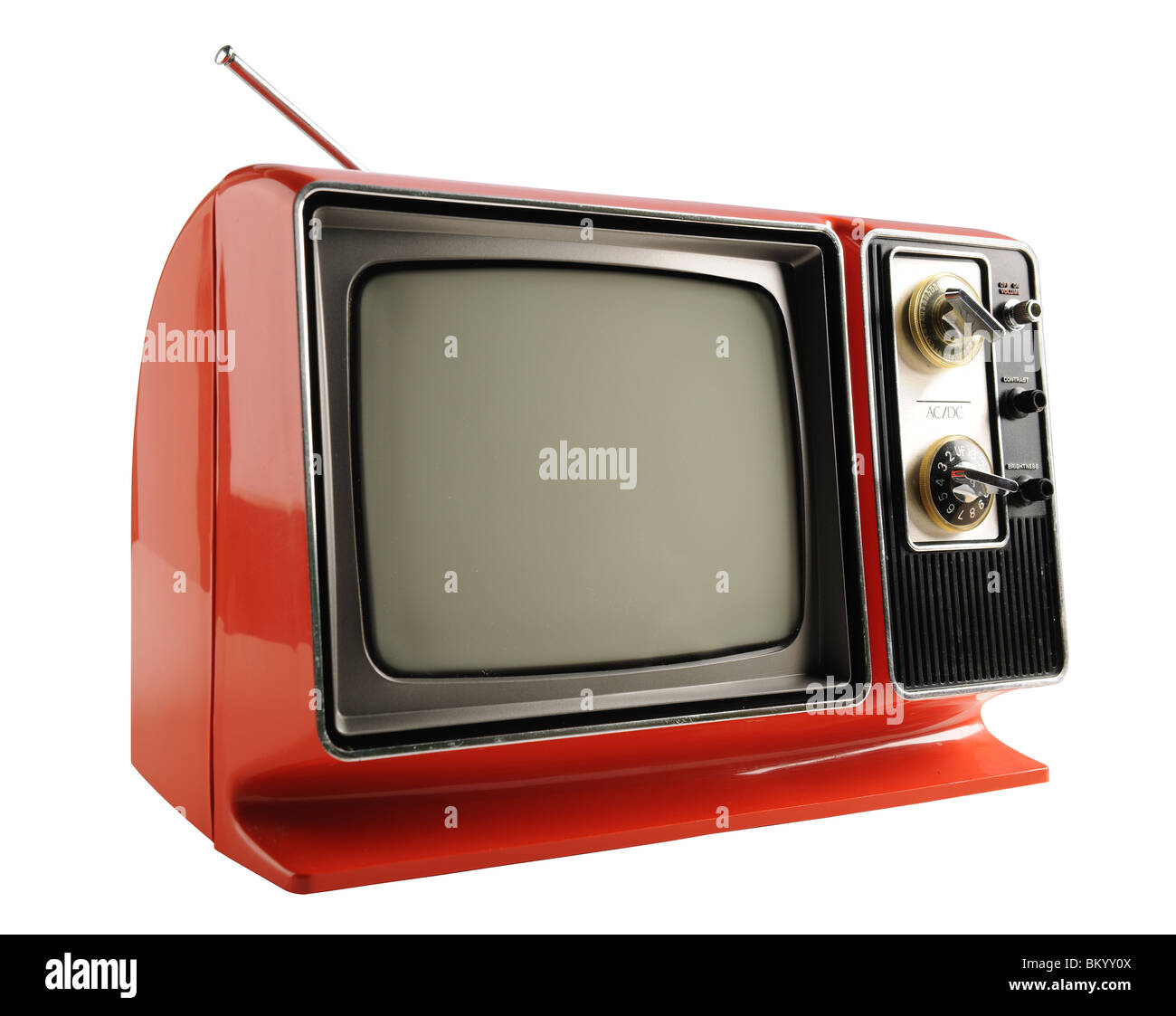 Orange TV vintage degli anni settanta - Con tracciato di ritaglio Foto Stock