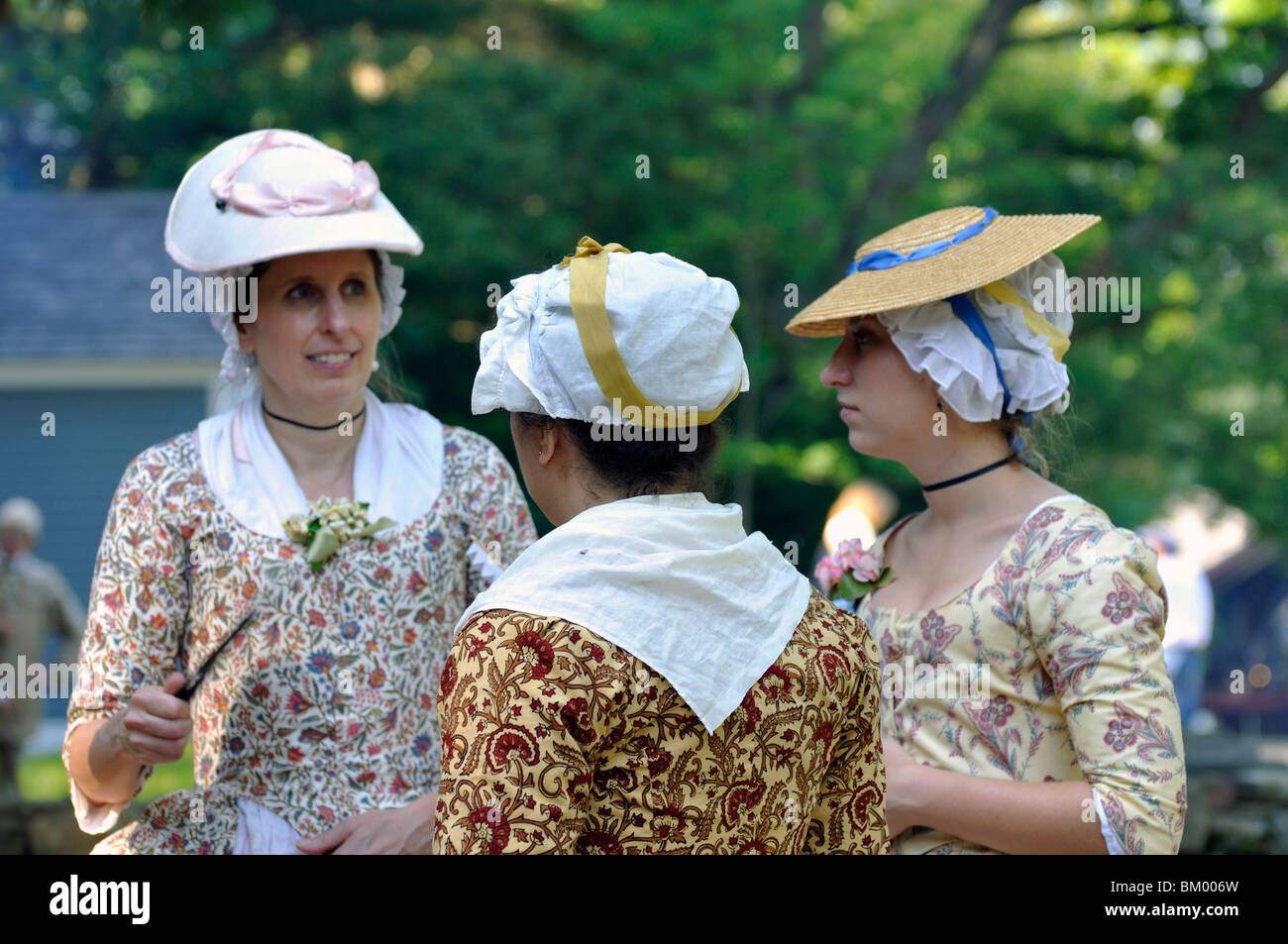 La guerra rivoluzionaria americana era (1770's) rievocazione, Sturbridge, Massachusetts, STATI UNITI D'AMERICA Foto Stock