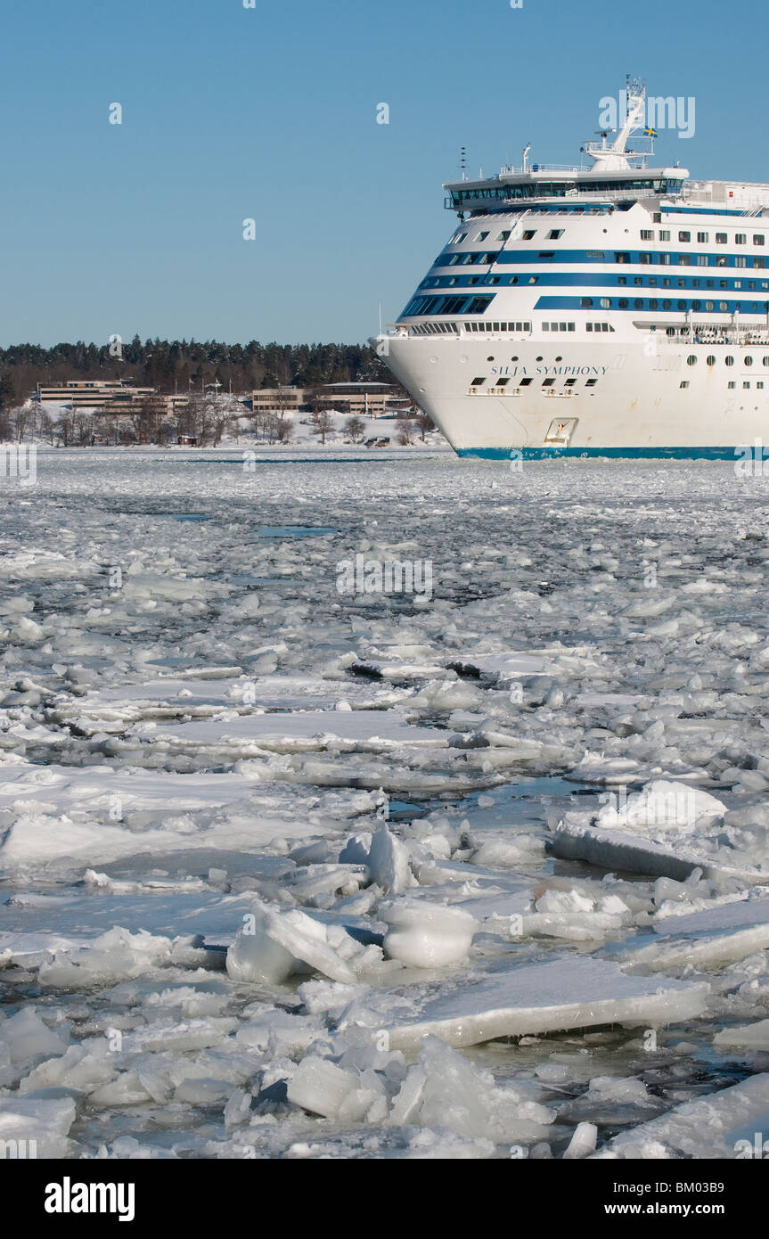 L'estone di proprietà della compagnia Tallink Silja opera traghetti attraverso il Mar Baltico. Foto Stock