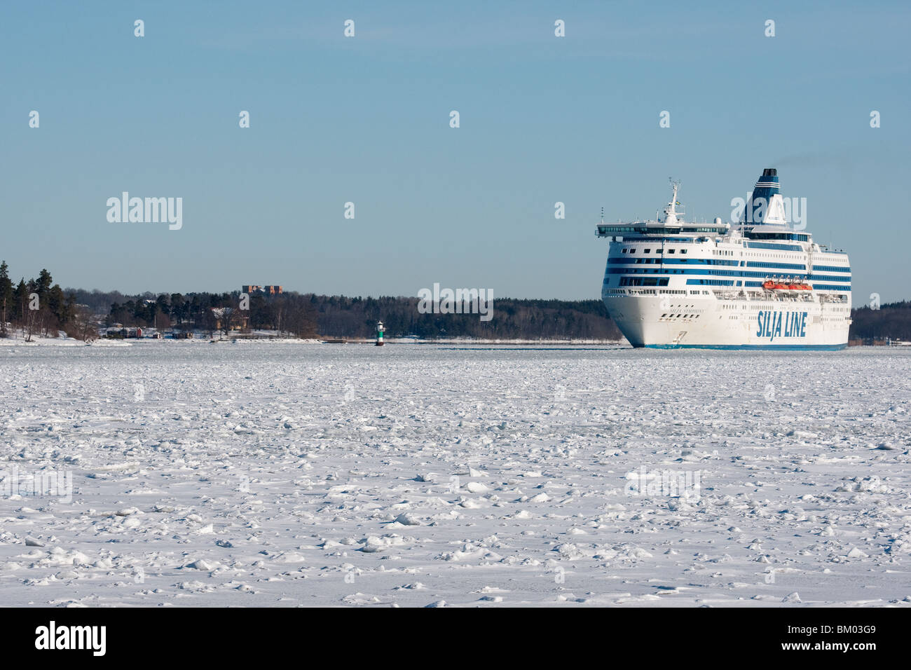 L'estone di proprietà della compagnia Tallink Silja opera traghetti attraverso il Mar Baltico. Foto Stock