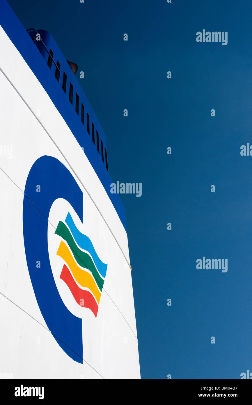 Linea di colore logo su imbuto. Foto Stock