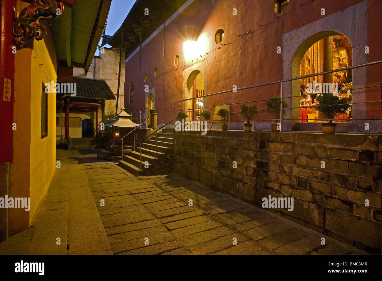 Jiuhua Shan Village, Zhiyuan Monastero, Jiuhuashan, Monte Jiuhua, montagna di nove fiori, Jiuhua Shan, provincia di Anhui, Cina Foto Stock