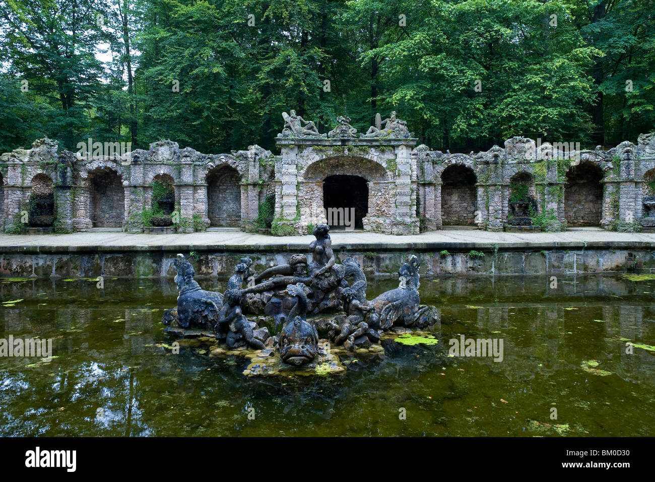 Parnass nel parco Eremitage, Bayreuth, Baviera, Germania, Europa Foto Stock