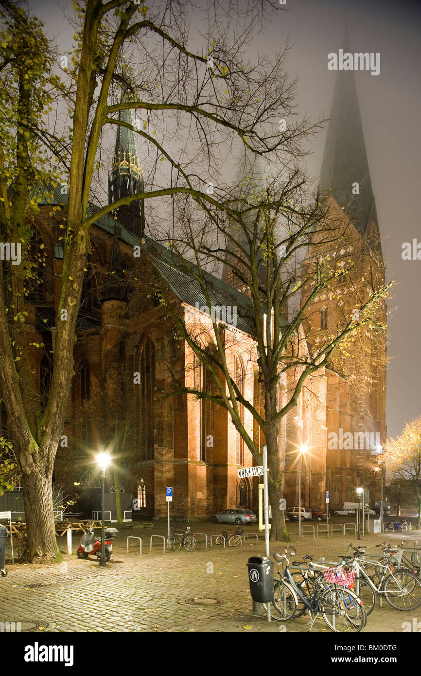 La chiesa di Santa Maria, Marienkirche, città anseatica di Lubecca, Schleswig-Holstein, Germania, Europa, patrimonio culturale mondiale dell UNESCO Foto Stock