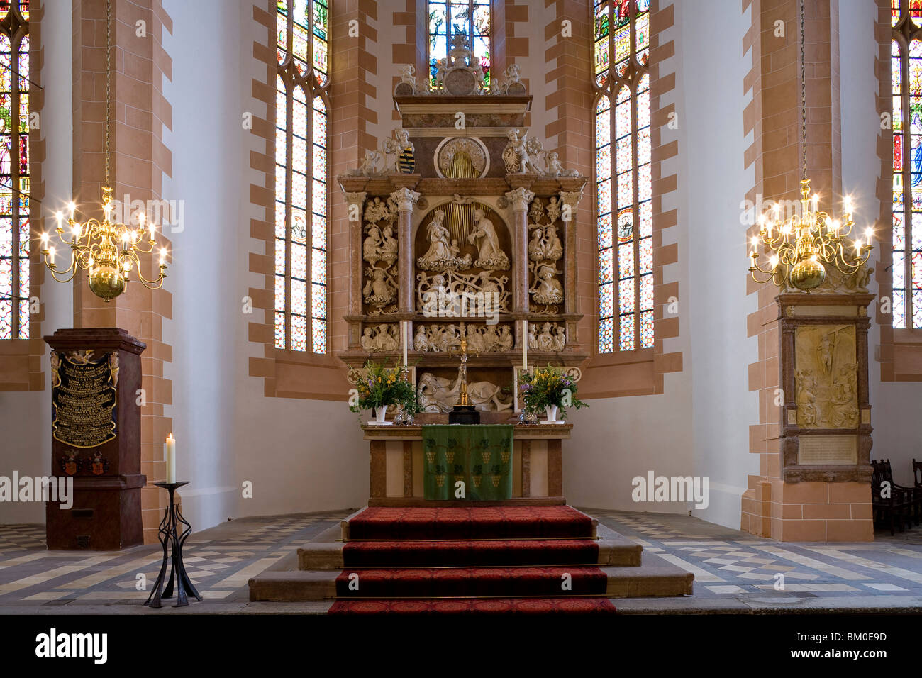 Altare di San Annenkirche, Annaberg-Buchholz, in Sassonia, Germania, Europa Foto Stock