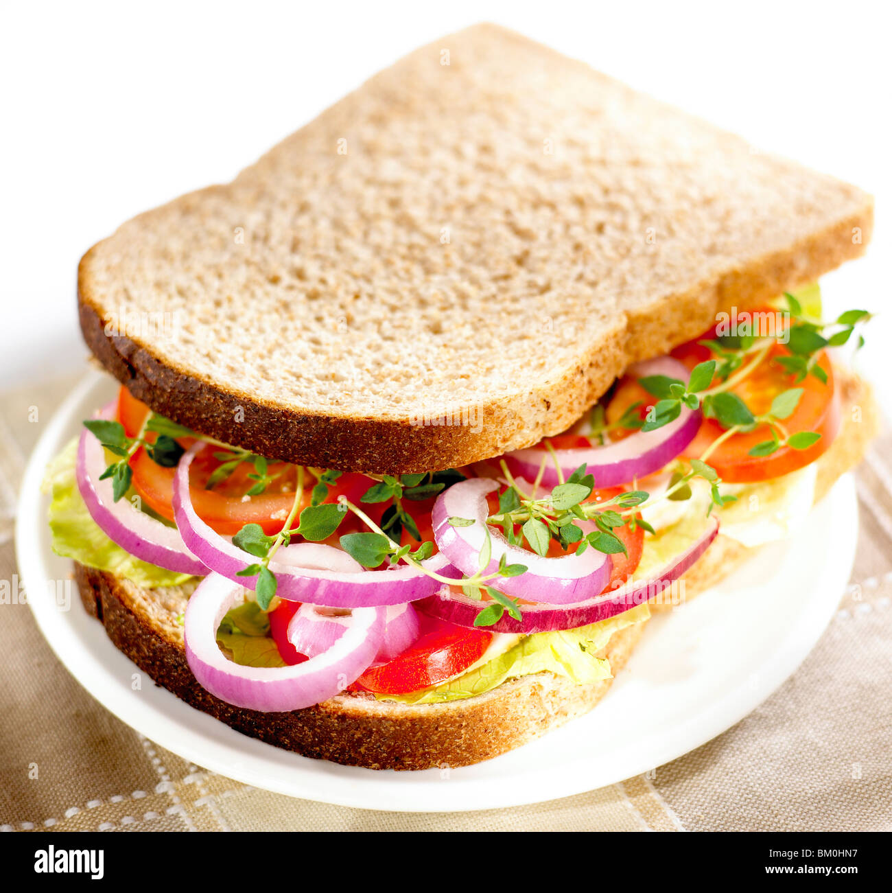 Sandwich con insalata Foto Stock