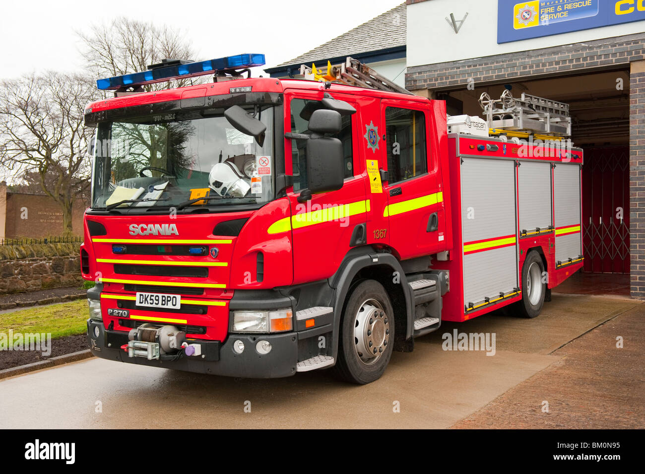 Nuovo di zecca Scania motore Fire Foto Stock