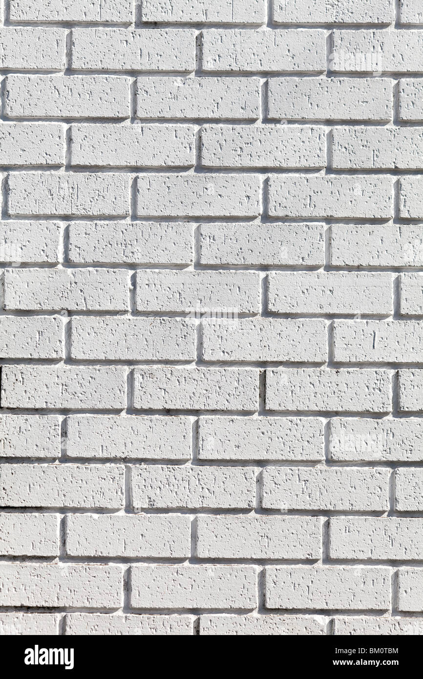 Bianco parete di mattoni per lo sfondo Foto Stock