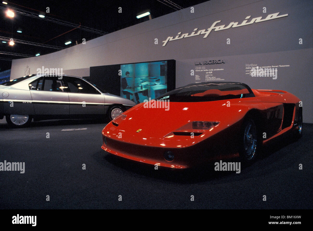 Ferrari 512 Mithos show car, Pininfarina, 1990 Torino Car Show, Torino, Italia, Europa Foto Stock