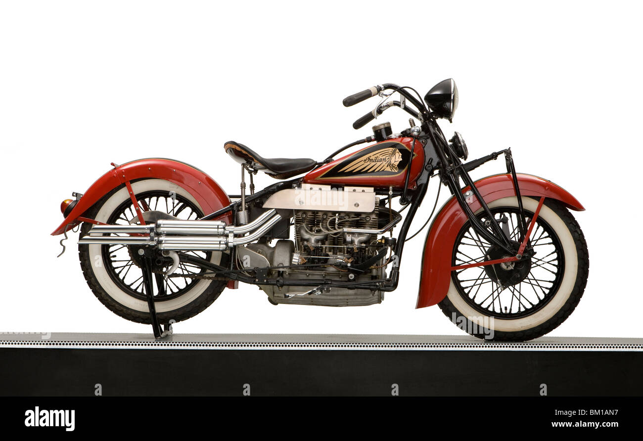 1936 Indian 1,265modello CC 436 'Capovolto' quattro motociclo Foto Stock