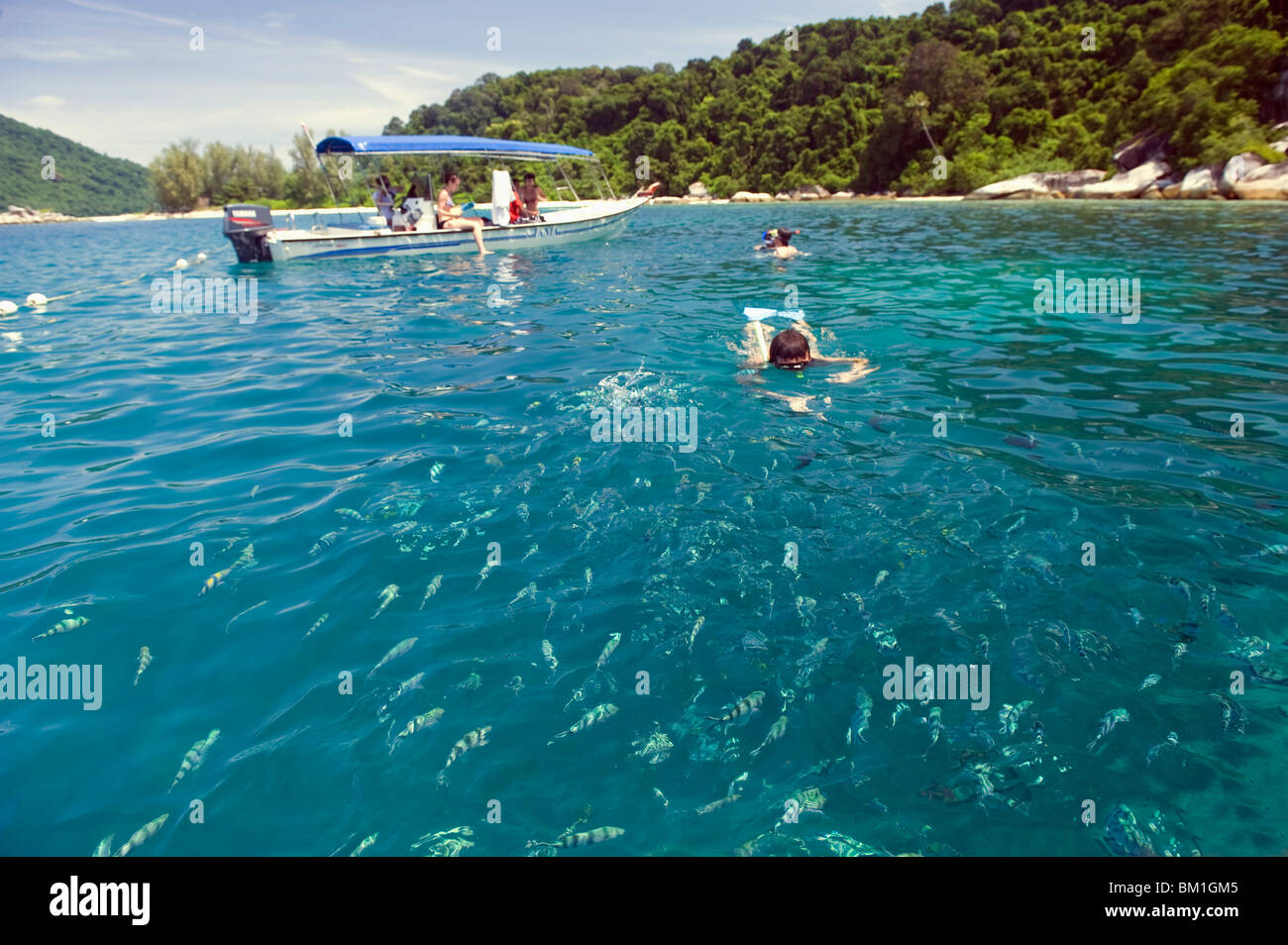 Escursione di snorkeling, Perhentian Islands, Stato di Terengganu, Malaysia, Asia sud-orientale, Asia Foto Stock