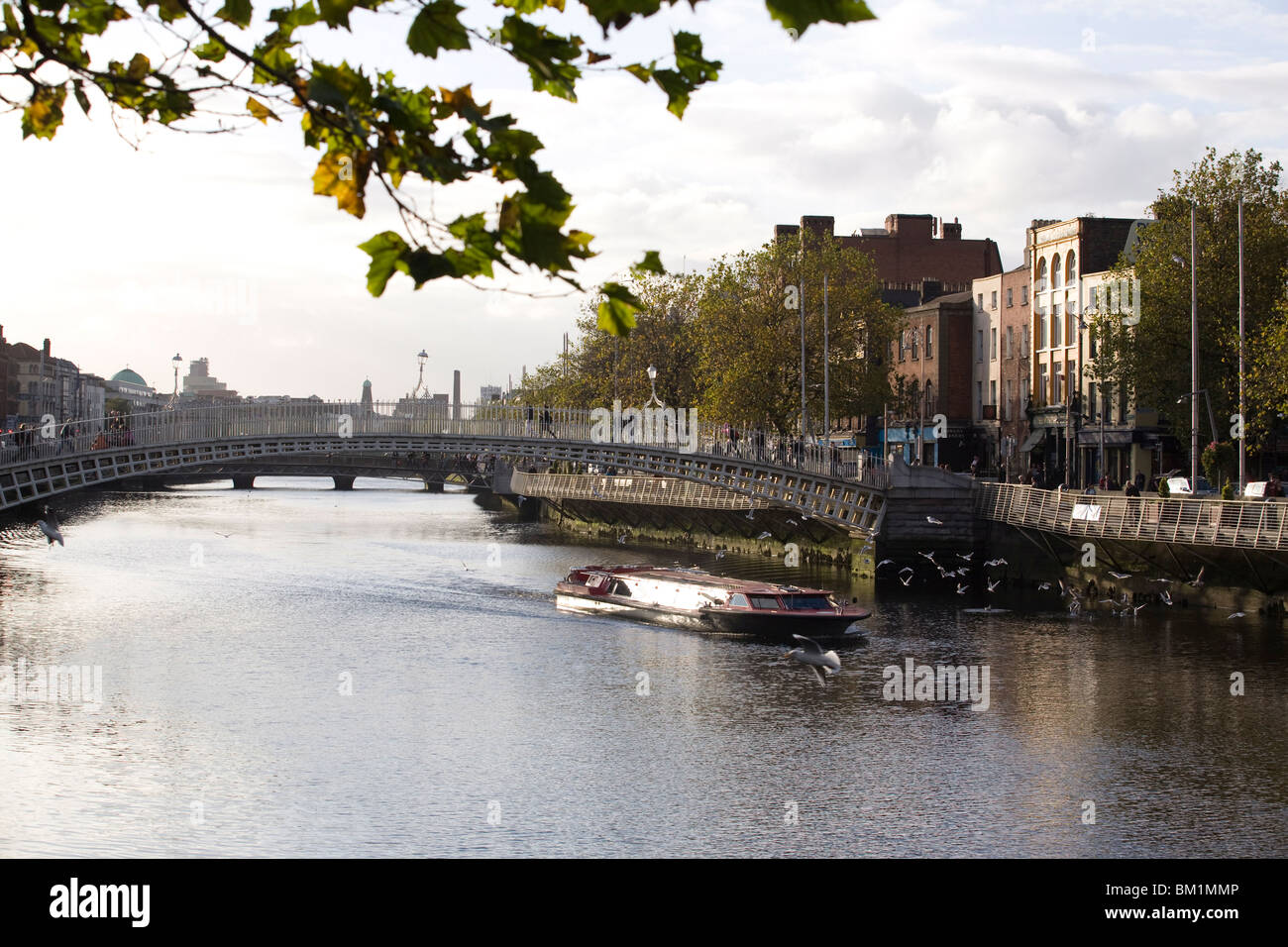 Il fiume Liffey, Dublino Repubblica di Irlanda, Europa Foto Stock