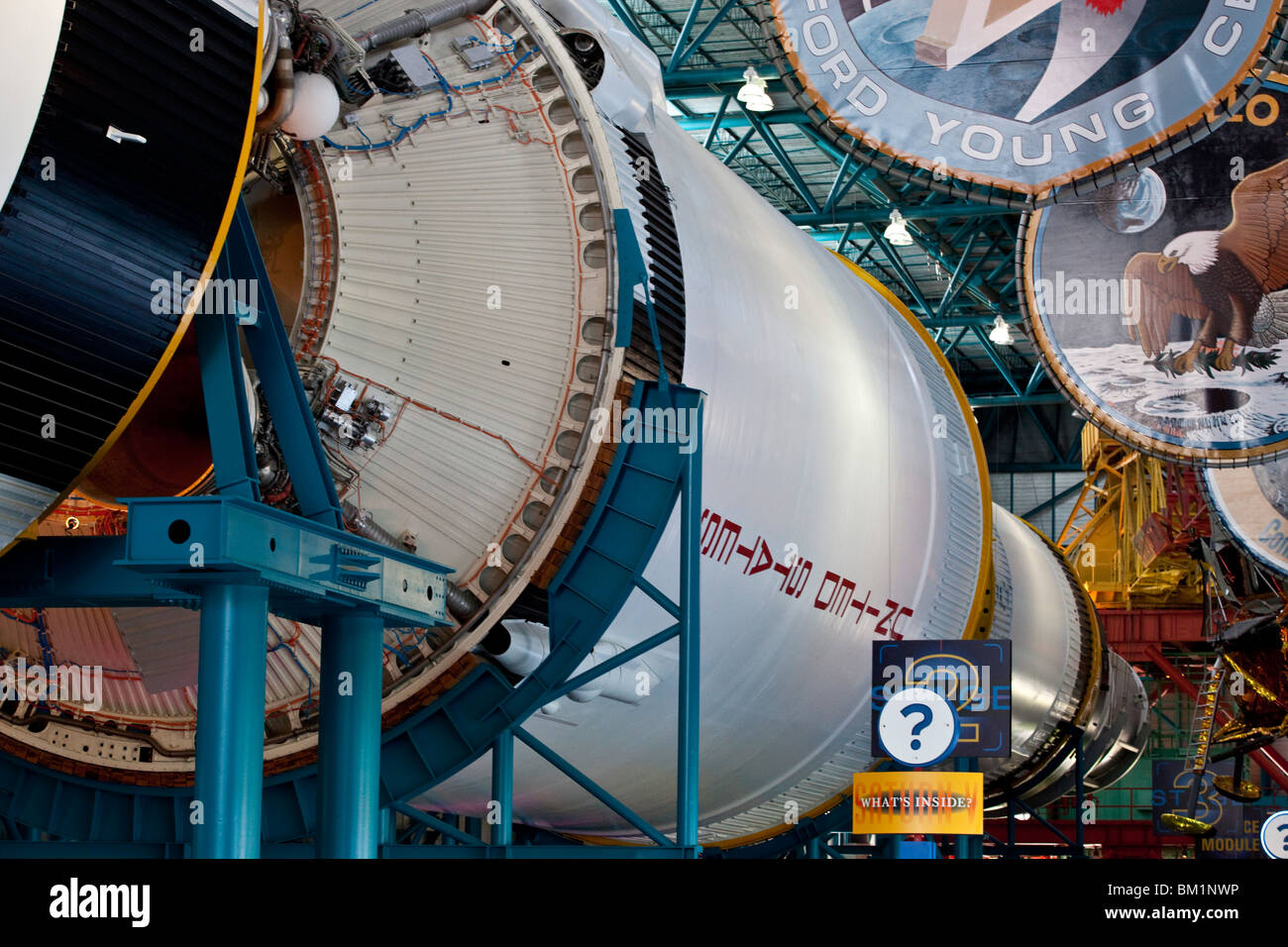 Saturn 5 Moon Rocket, Kennedy Space Center, Florida, Stati Uniti d'America Foto Stock