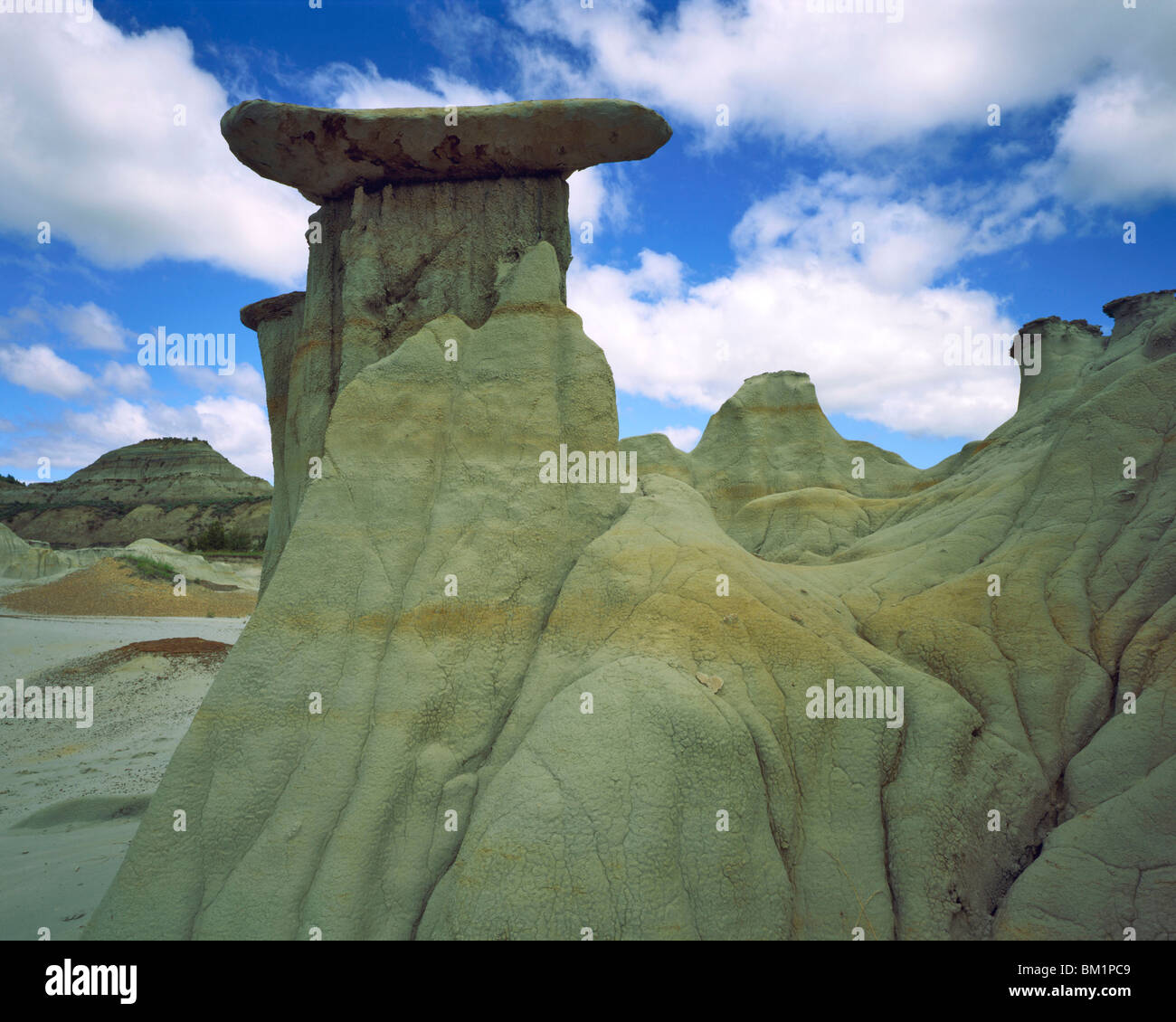 Badlands forme in estate Parco nazionale Theodore Roosevelt Theodore Roosevelt deserto unità del Sud Dakota del Nord Foto Stock