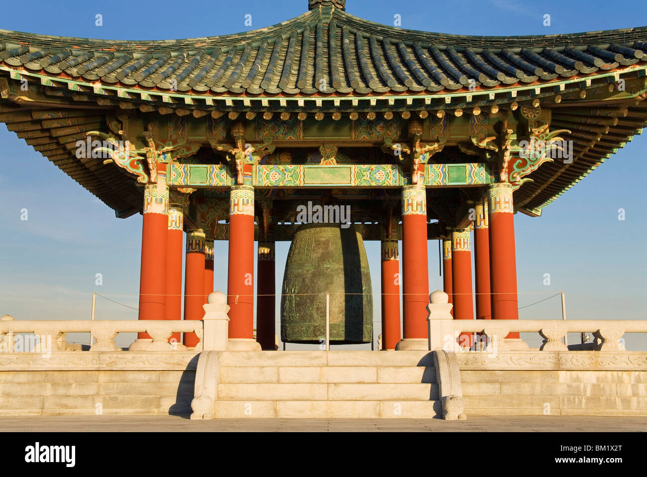 Il coreano amicizia campana in Fort MacArthur Park, San Pedro, Los Angeles, California, Stati Uniti d'America, America del Nord Foto Stock