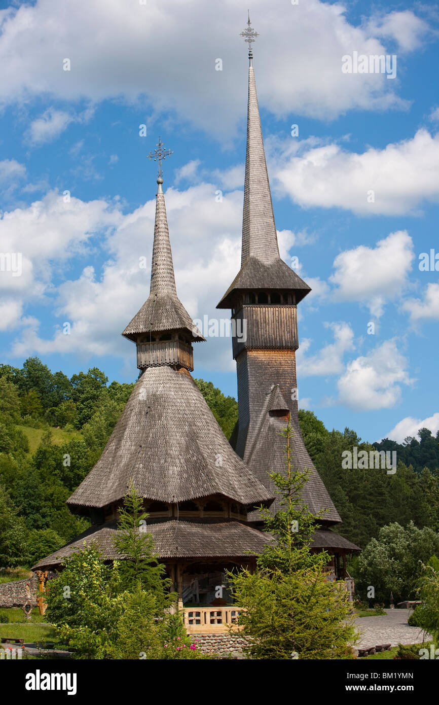 Barsana Monastero moderno, Barsana, Maramures, Romania, Europa Foto Stock