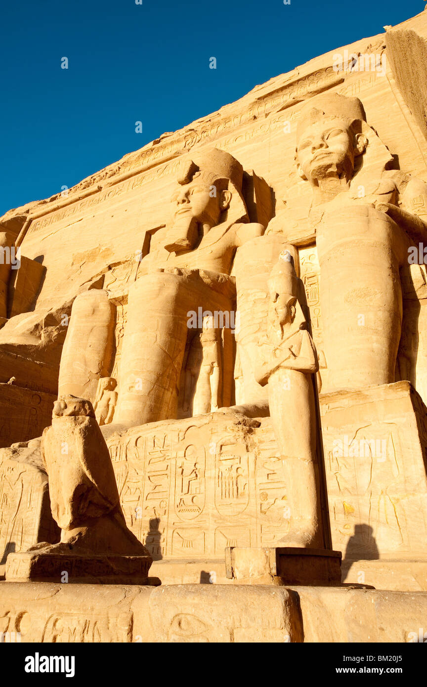 Abu Simbel, Sito Patrimonio Mondiale dell'UNESCO, la Nubia, Egitto, Africa Settentrionale, Africa Foto Stock