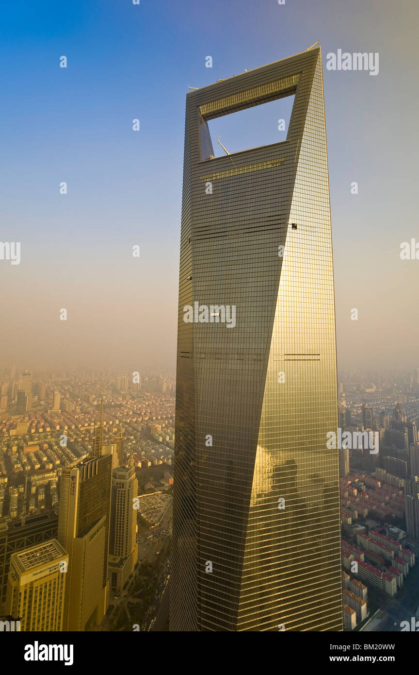 Il World Financial Center di Shanghai, Shanghai, Cina Foto Stock