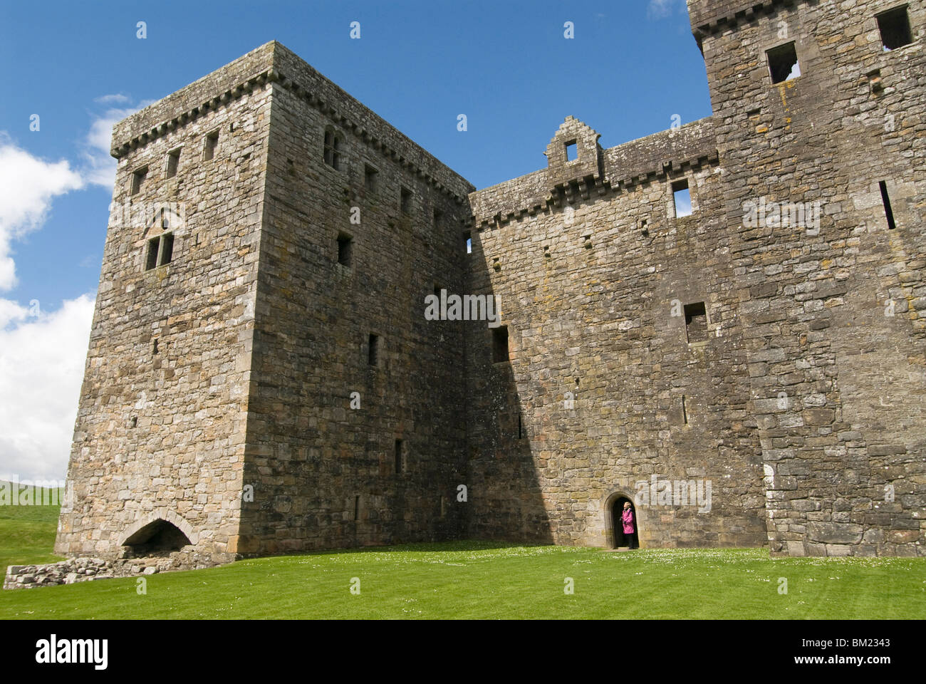 Il castello di Hermitage, a nord-est di Newcastleton, Scotland, Regno Unito, Europa Foto Stock