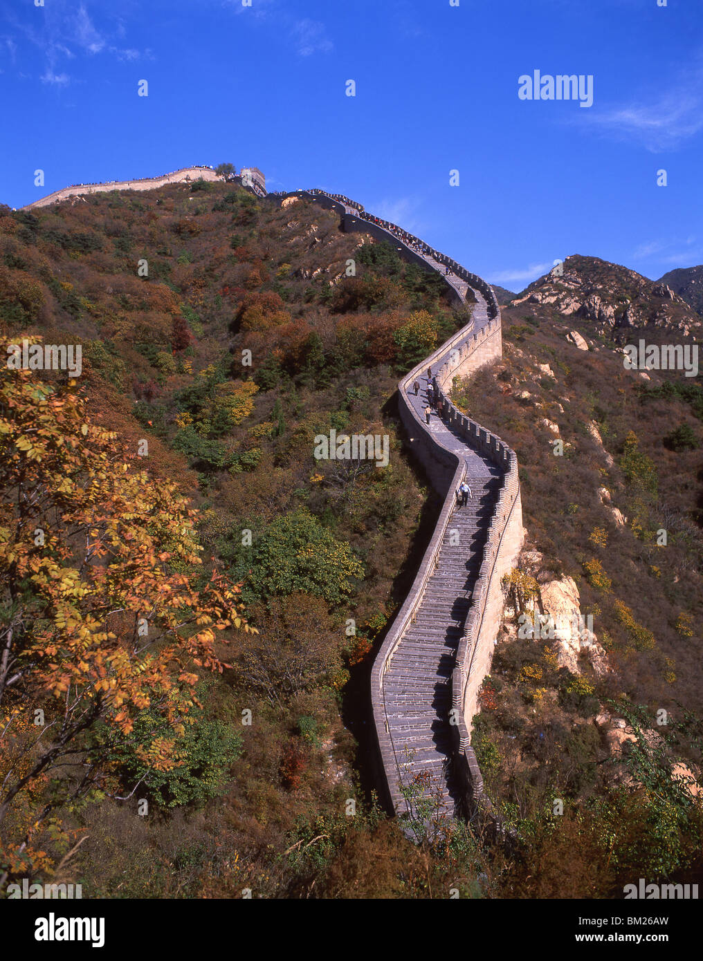 La Grande Muraglia della Cina, Badaling, Pechino e nord-est, Repubblica Popolare di Cina Foto Stock