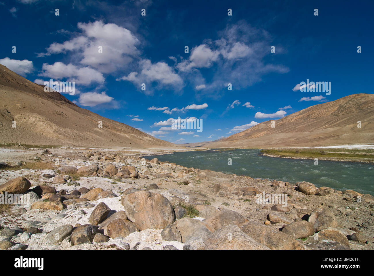 Il fiume Pamir, in Tagikistan, in Asia centrale Foto Stock