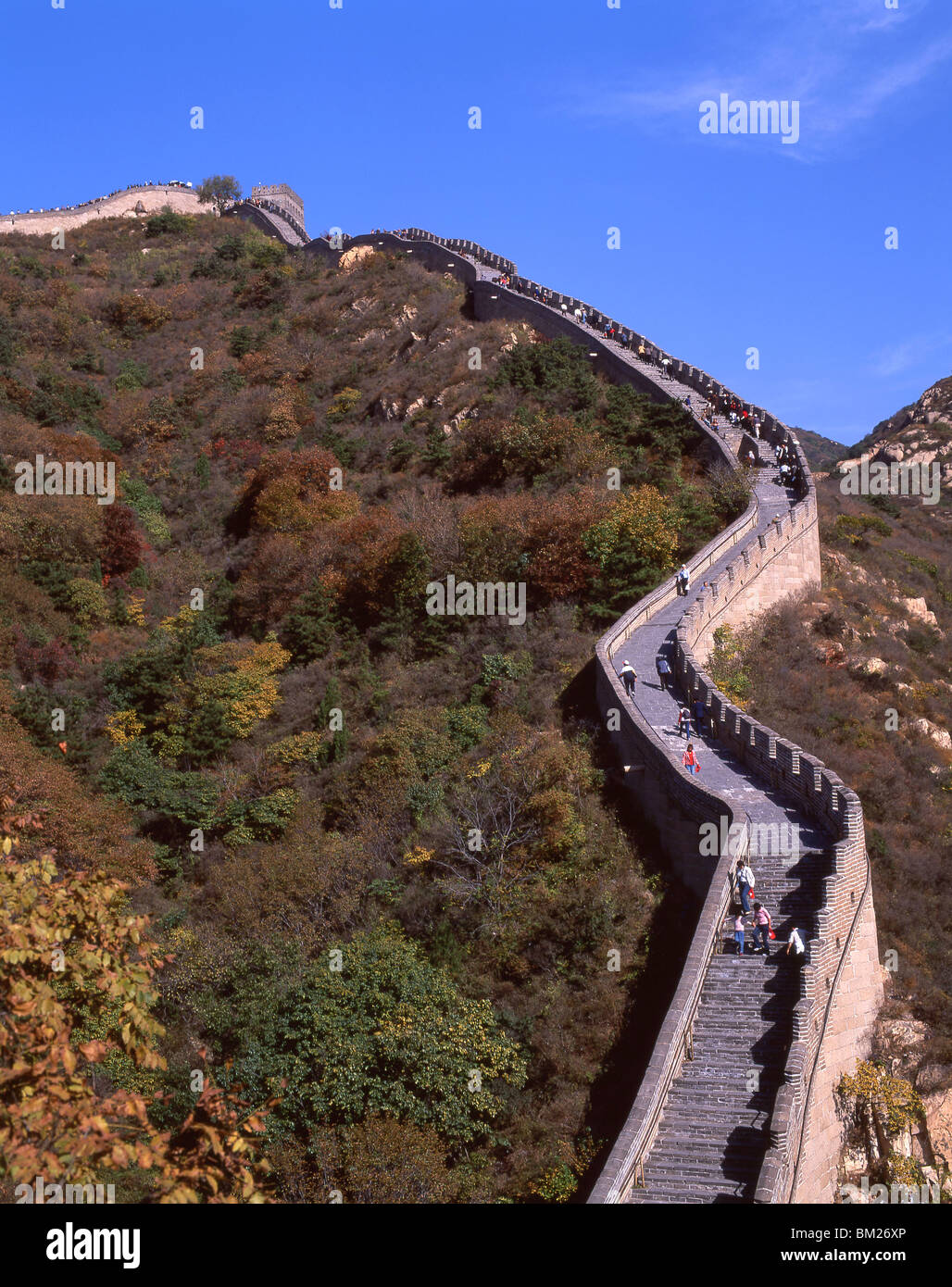 La Grande Muraglia della Cina, Badling, Pechino e nel nord-est, della Repubblica popolare cinese Foto Stock