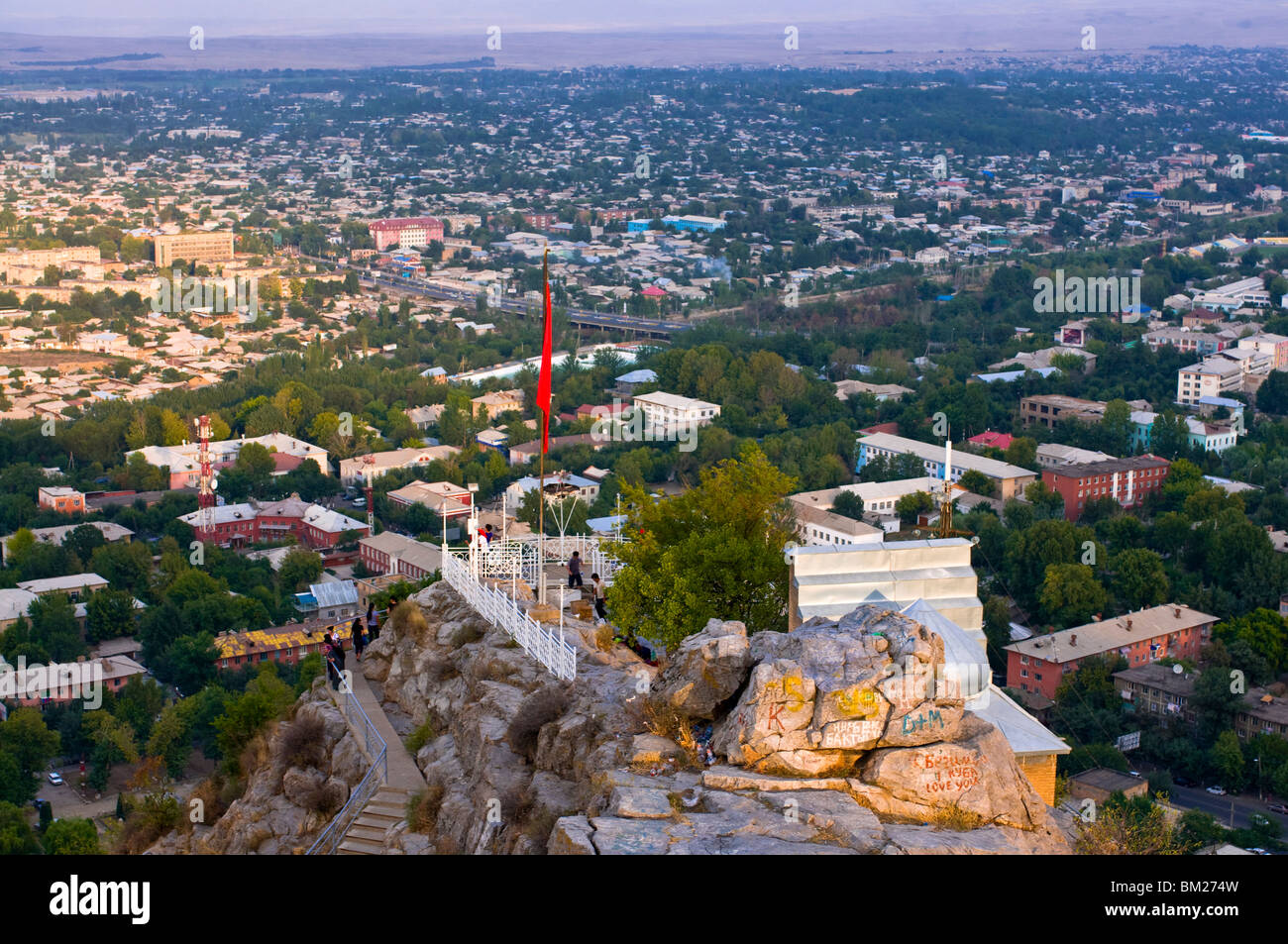 Vista sulla città, SSL, Kirghizistan, in Asia centrale Foto Stock