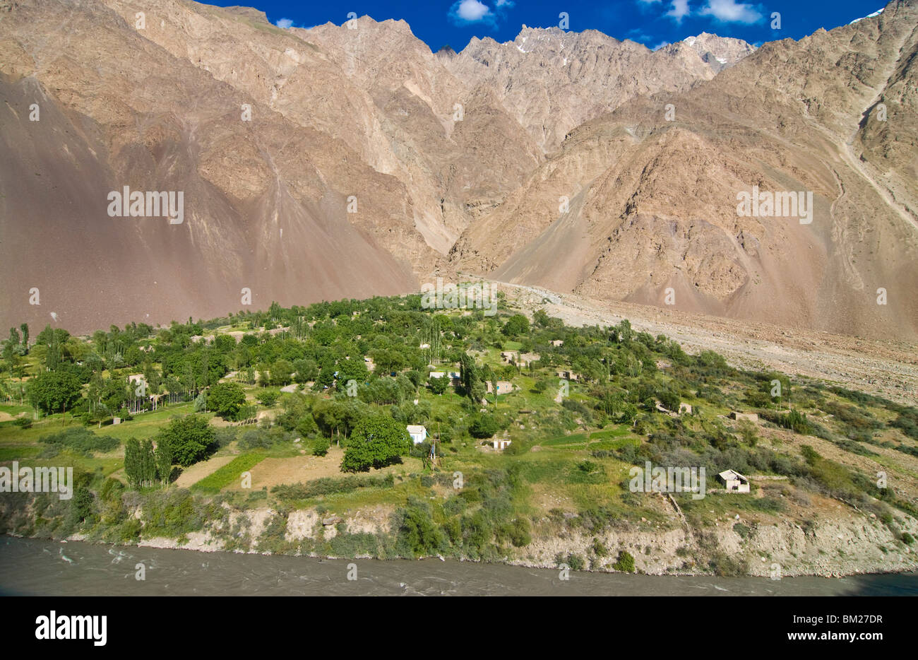 Insediamento nella valle Bartang, in Tagikistan, in Asia centrale Foto Stock