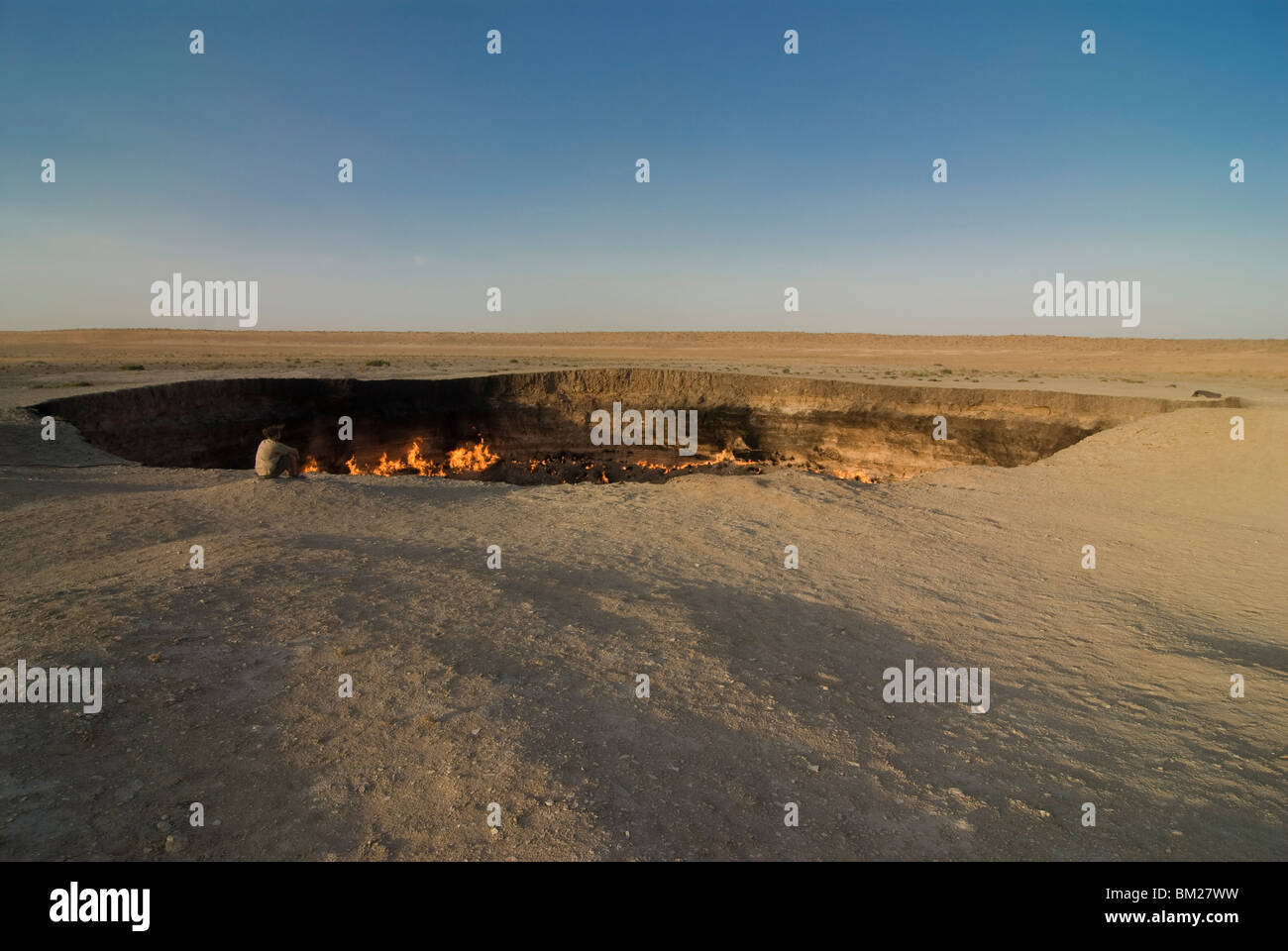 Gas Darvaza cratere, Turkmenistan, Asia Centrale, Asia Foto Stock