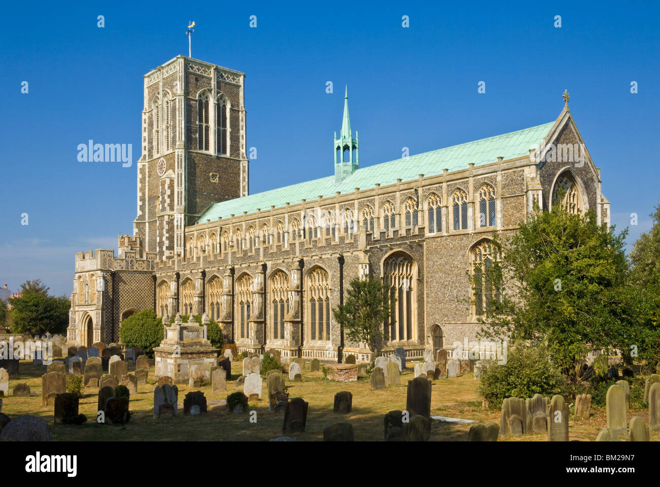 San Edmund re e martire chiesa e cimitero, Southwold, Suffolk, Regno Unito Foto Stock