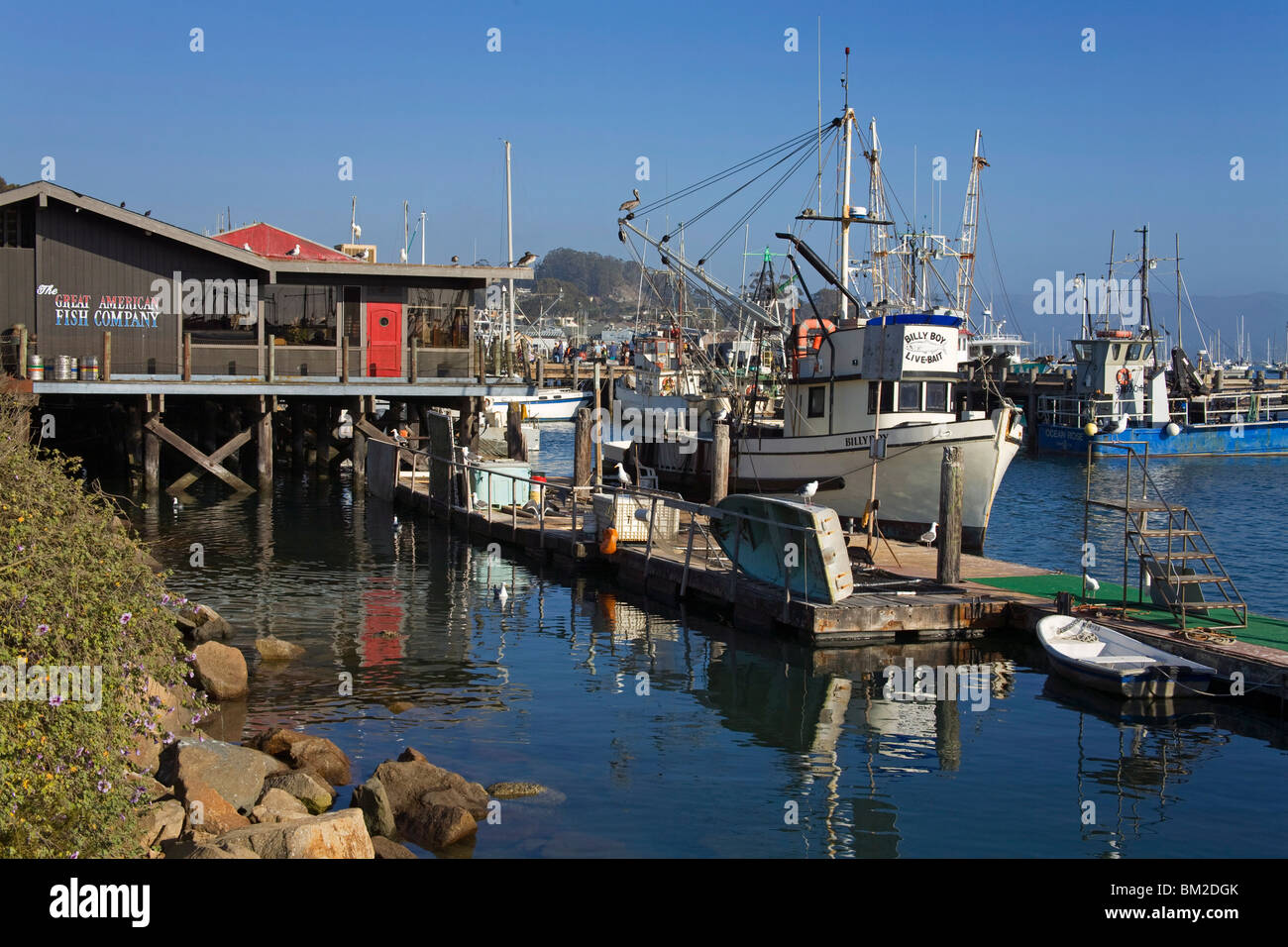 Barche da pesca, città di Morro Bay, San Luis Obispo County, California, Stati Uniti d'America Foto Stock