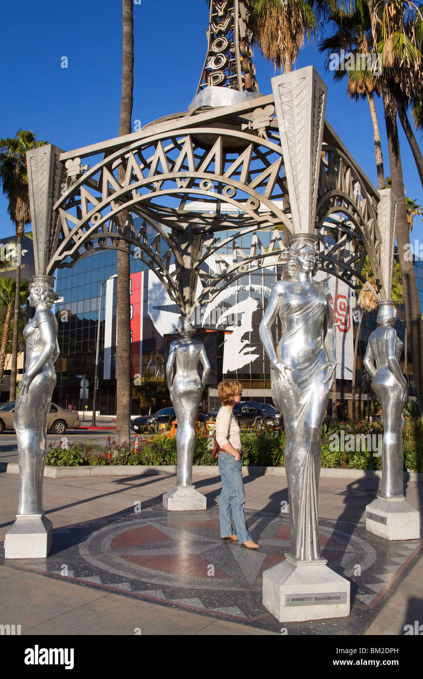 Walk of Fame Gazebo, Hollywood Boulevard, Hollywood, California, Stati Uniti d'America Foto Stock