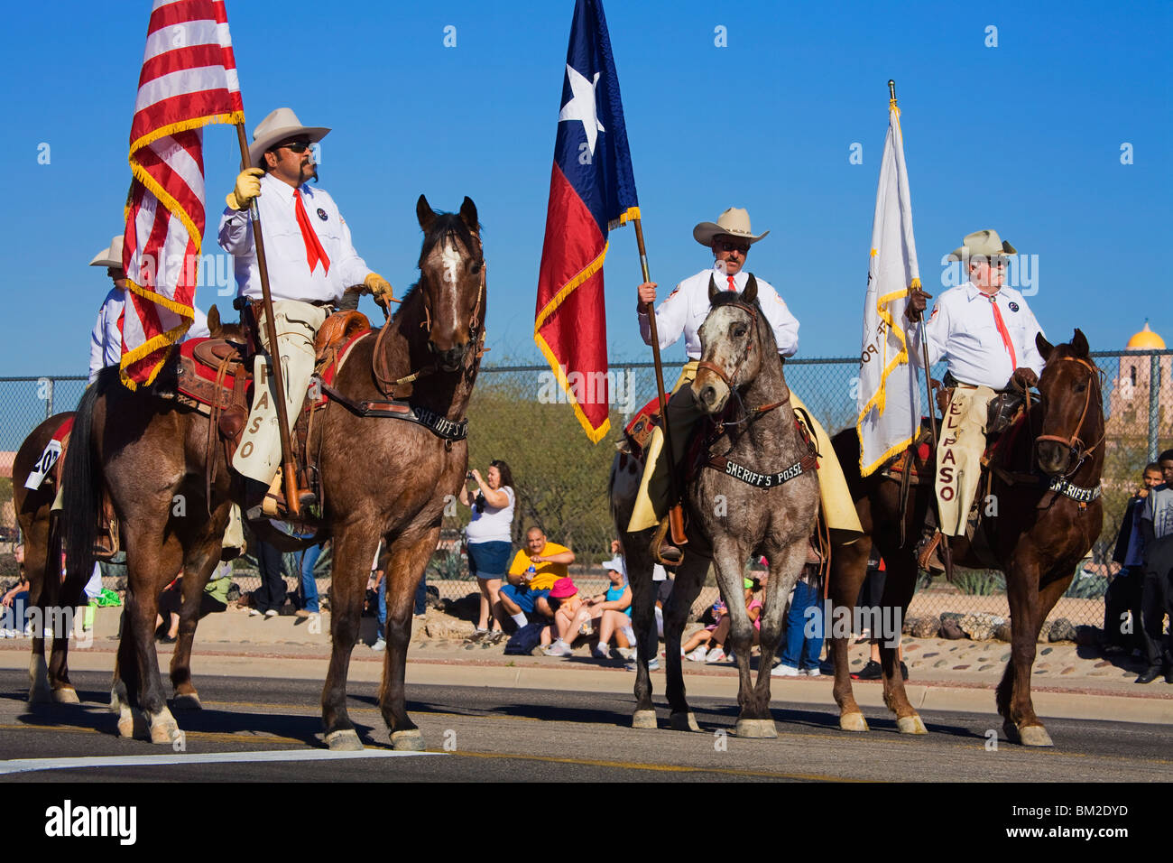 El Paso Sheriff's Posse, Tucson Rodeo Parade, Tucson, Arizona, Stati Uniti d'America Foto Stock