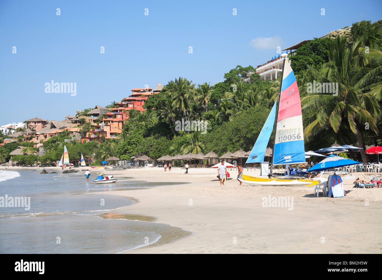 Playa La Ropa, Oceano Pacifico, Zihuatanejo, Guerrero membro, Messico Foto Stock