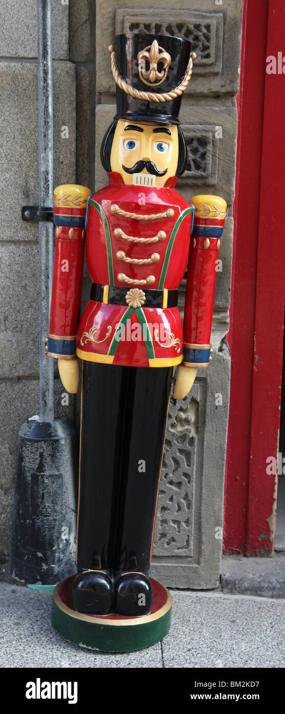 Soldatino al di fuori di Montreal Xmas Shop Foto Stock