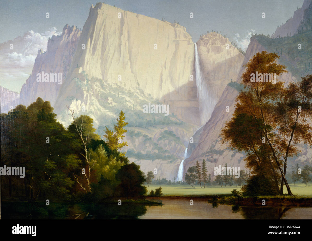 Il parco nazionale di Yosemite, artista sconosciuto, olio su tela, (19C), USA, Pennsylvania, Philadelphia, David Gallery Foto Stock