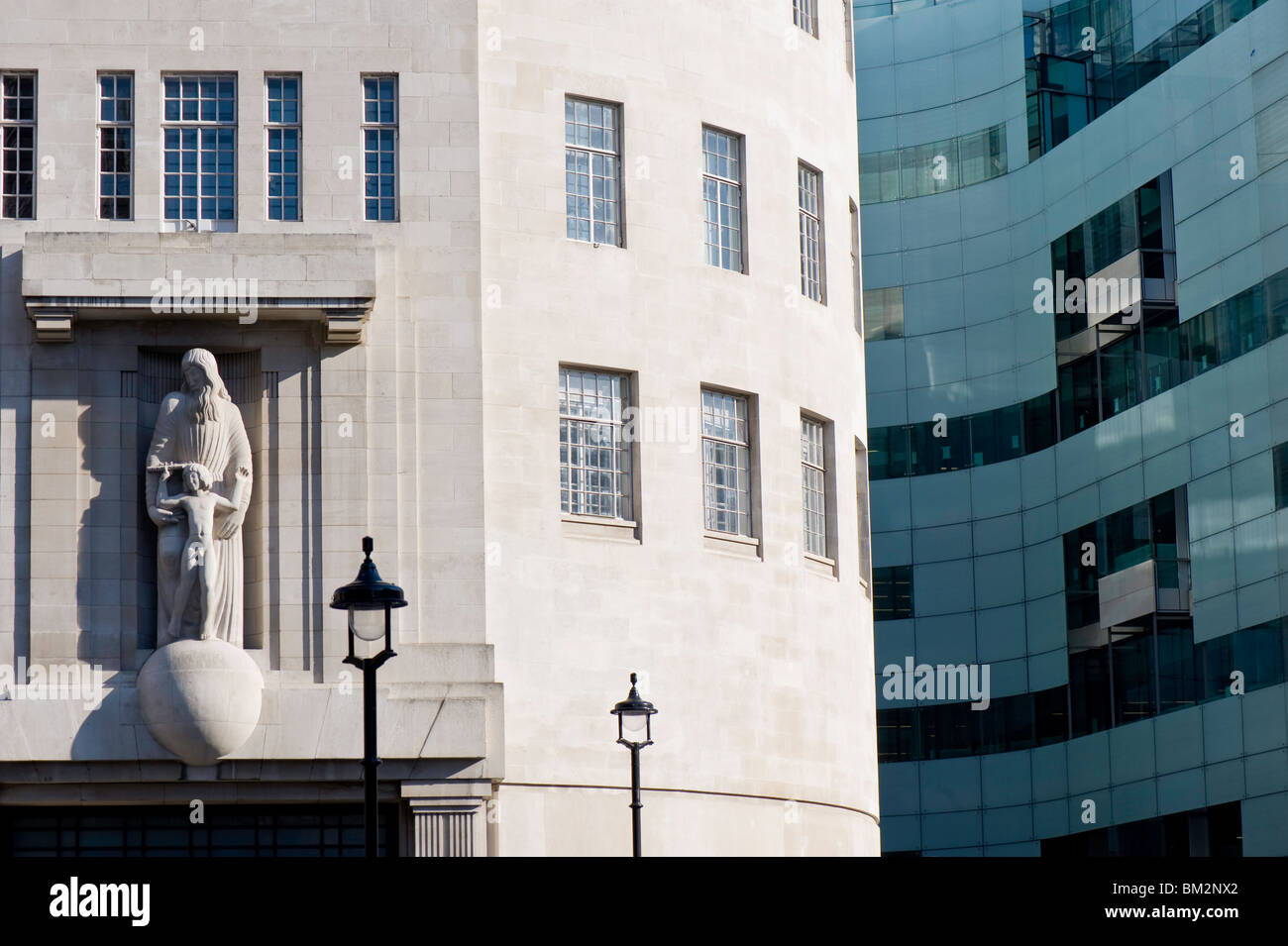 BBC Broadcasting House, Langham Place, Londra, Regno Unito Foto Stock
