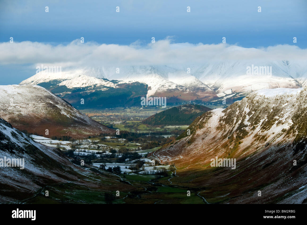 Il Newlands valley, Derwent Fells, Lake District, Cumbria, England, Regno Unito Foto Stock