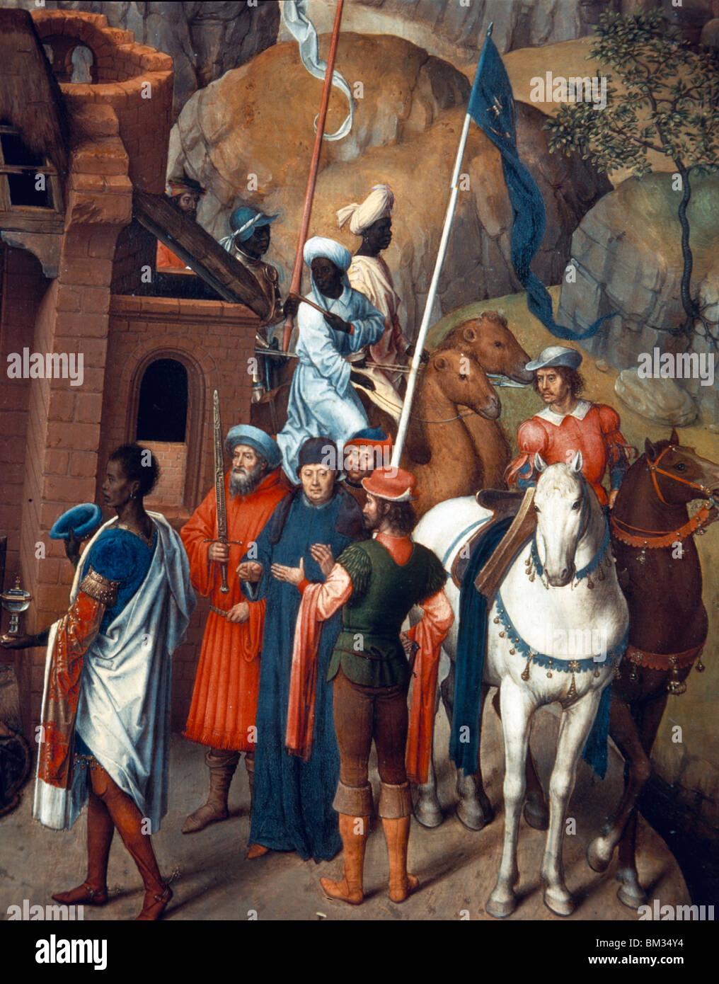 Sette gioie di Maria di Hans Memling, dettaglio (c. 1433-1494) Foto Stock