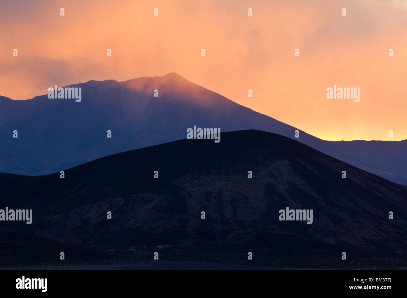 Sunset over Altiplano, Potosi, Bolivia Foto Stock