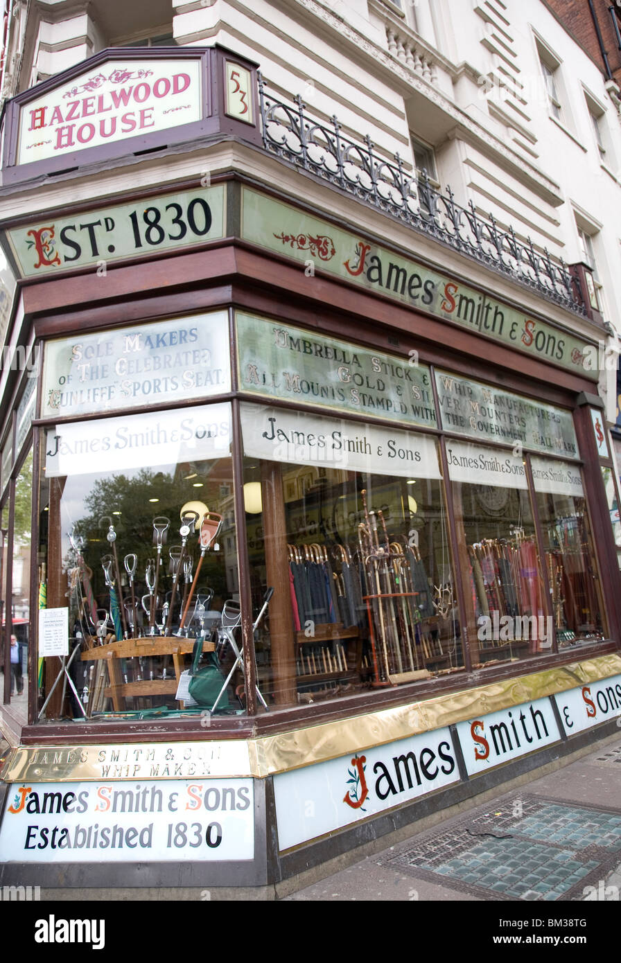 James Smith & Sons - bastone da passeggio negozio di vendita al dettaglio Foto Stock