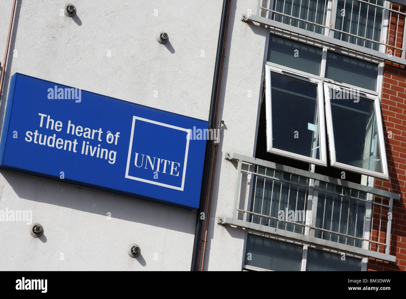 Unite l'alloggio di studenti in una città del Regno Unito. Foto Stock