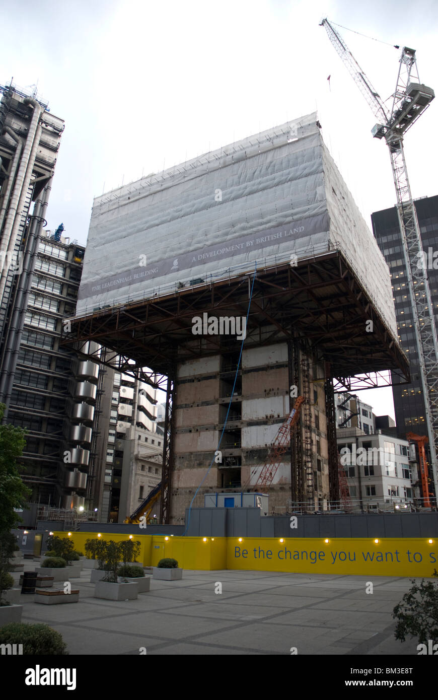 La costruzione dell'edificio nel centro di Londra vicino a Liverpool street Foto Stock