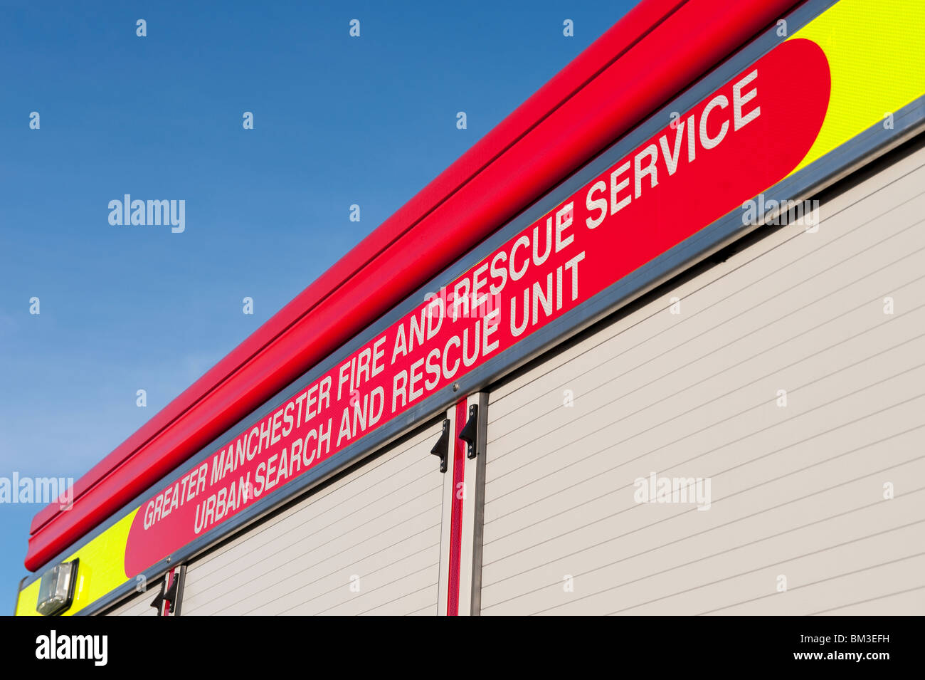 Greater Manchester Fire & Rescue Service ricerca urbana e unità di salvataggio Foto Stock