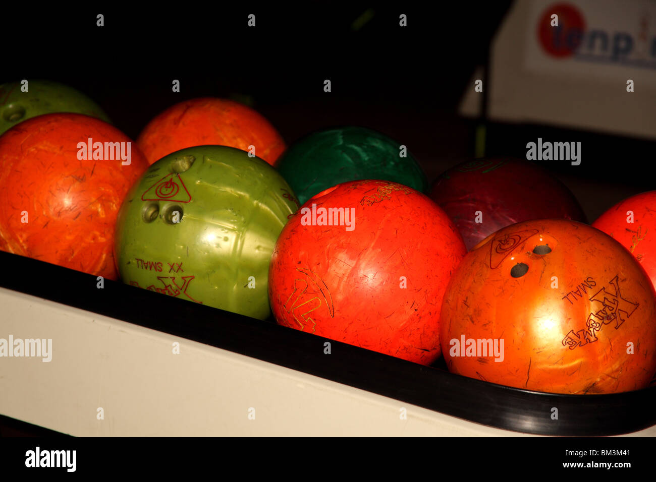 palle da bowling Foto Stock