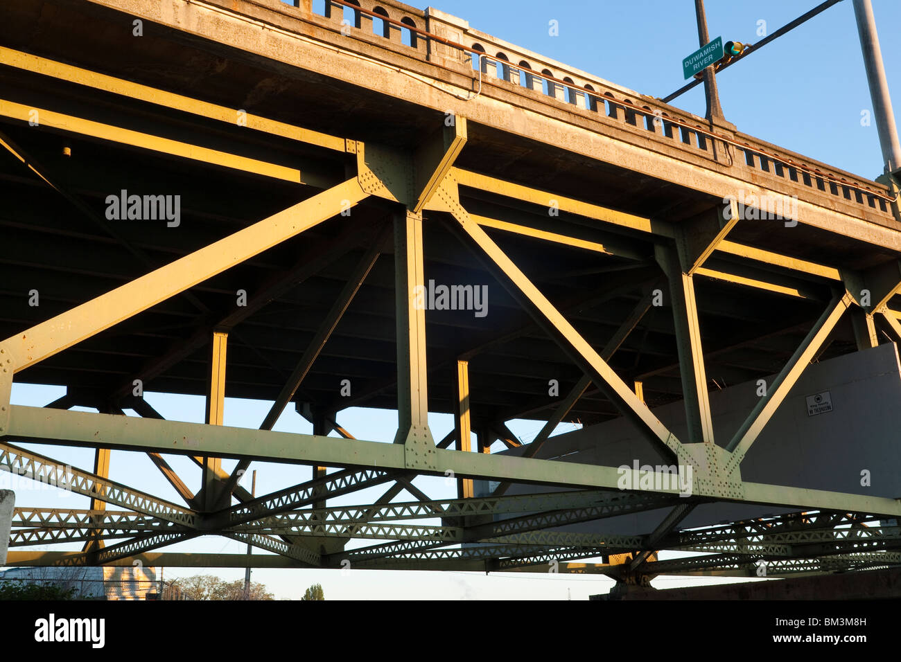 Il South Park Bridge - South Park quartiere, Seattle, Washington Foto Stock