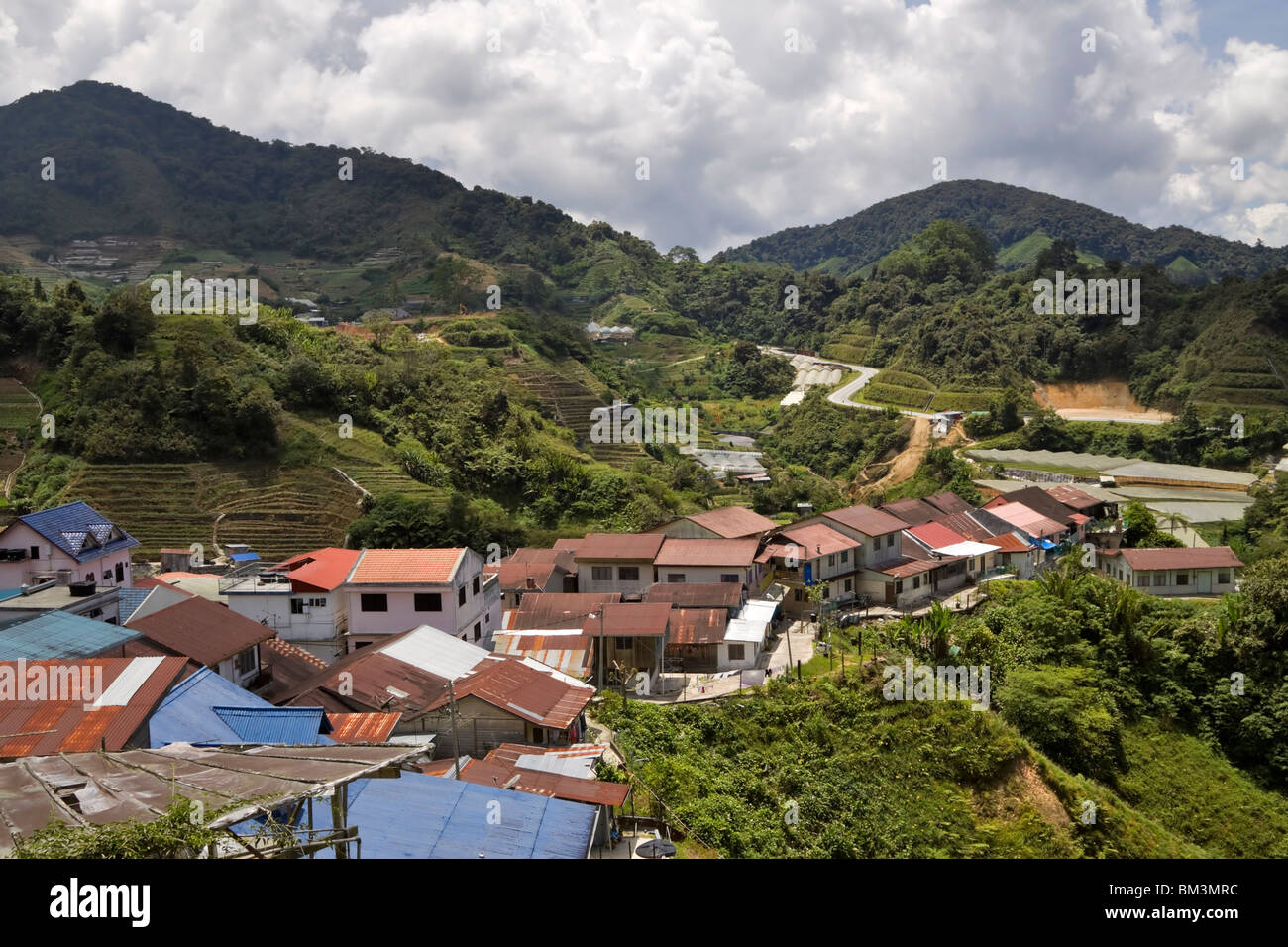 Il villaggio della valle delle rose, vicino Brinchang, Malaysia. Foto Stock