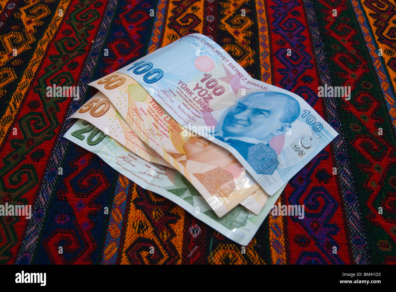 La lira turca note denaro in Turchia Foto Stock